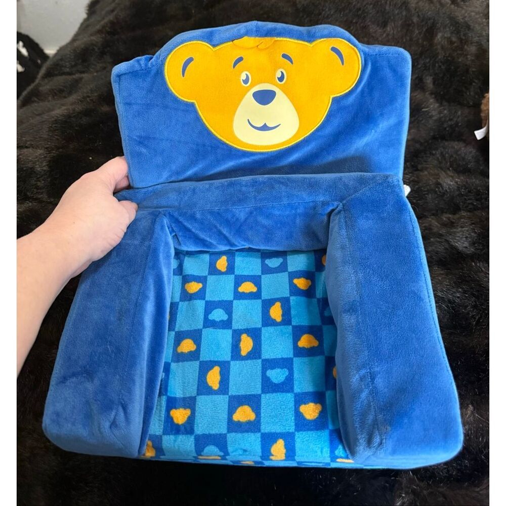 Build A Bear Sofa Chair Bed Pull Out Blue plush stuffed animal